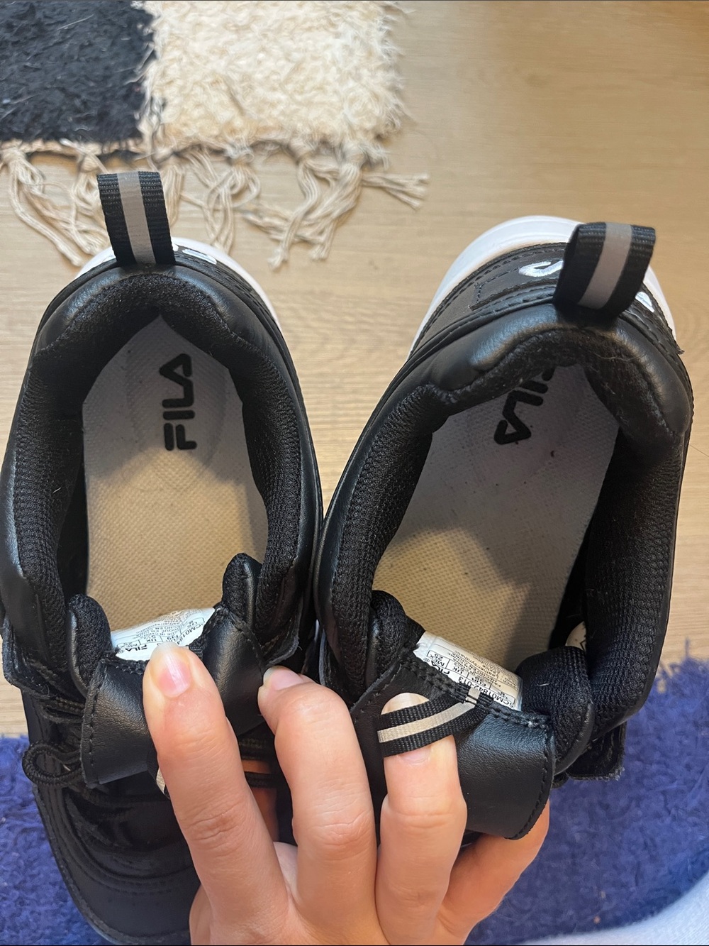Fila Black and White Chunky Platform Sneakers - Picture 5 of 6